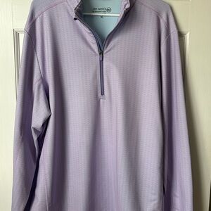 Vineyard Vines Jim Nantz 1/4 Zip Golf Performance Pullover w Geometric Design